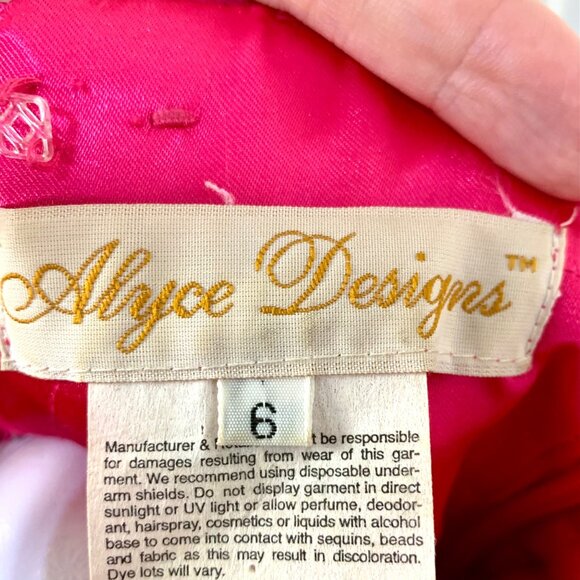Alyce Designs Pink Sequin Showgirl Jeweled Cocktail Dress Corset Back 6 Hoco - Picture 12 of 13